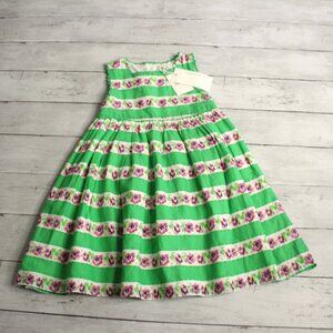 Pumpkin Patch Baby Girl's Sleeveless Dress Size 18-24 Months Green Cotton